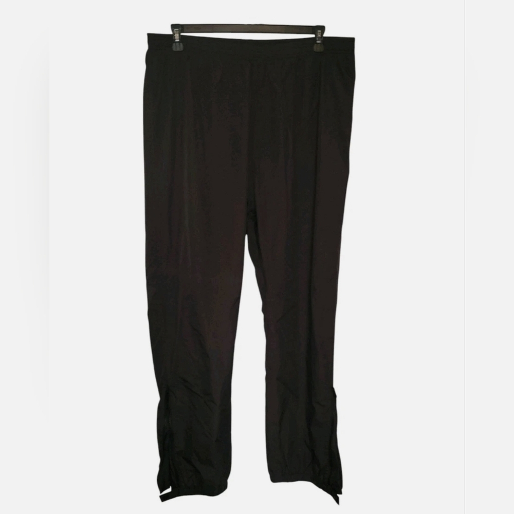 LL Bean Rain Pants XL GORETEX Stowaway Packable Waterproof Zip Ankle BLACK VTG